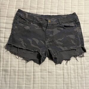 Gray Camo Women Shorts